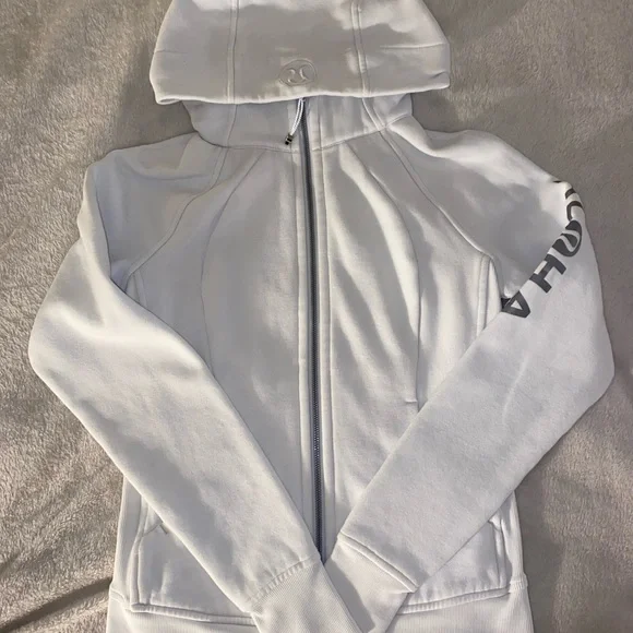 🔥 Lululemon Athletica White Hoodie Size 4 Excellent Condition - Picture 6 of 9